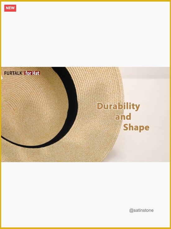 Women\'s UPF 50+ Foldable Beach Straw Sun Hat with Chin Strap main image 5
